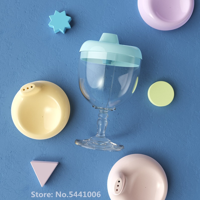 Babyvoedingskwaliteit plastic beker eendenbekbeker melkbeker met schaal anti-val leer drinkbeker voor kinderen drinkbeker sapbeker