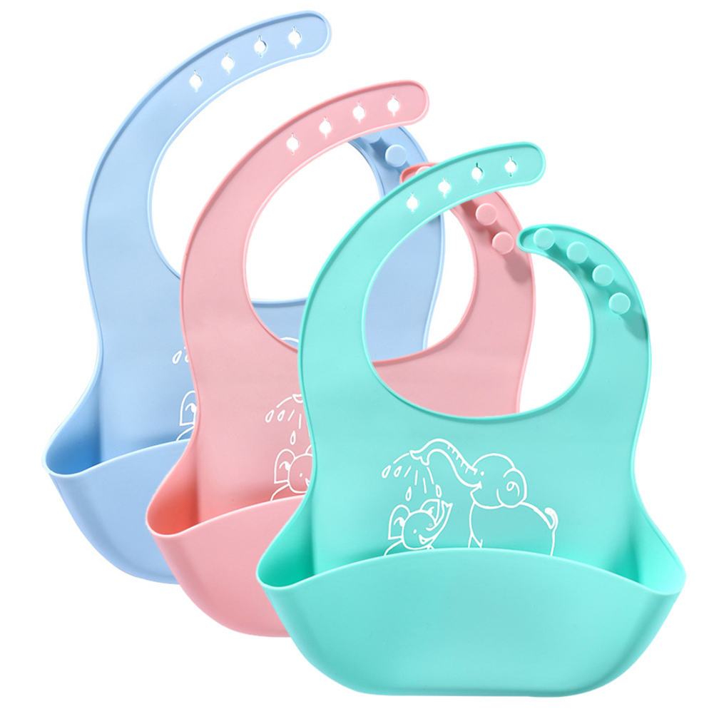 Cute baby bibs Kid Infant slabber Baby baby bibs Soft Silicone Bib Waterproof Saliva baby stuff