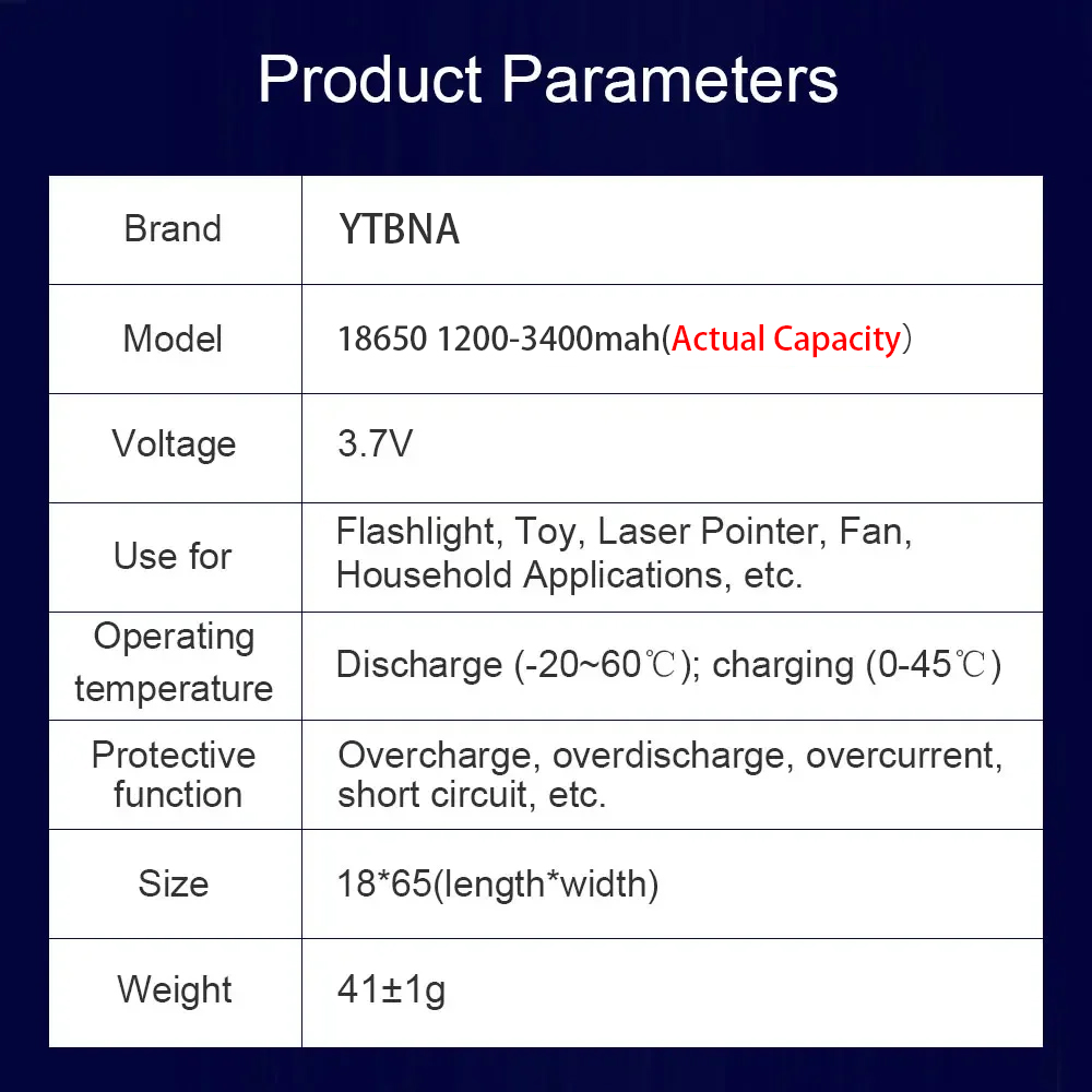 2PCS 18650 3.7V Rechargeable Battery 1200mah 1500mah 2000mah 2200mah 2600mah 3400mah Pointed Lithium Battery for flashlights
