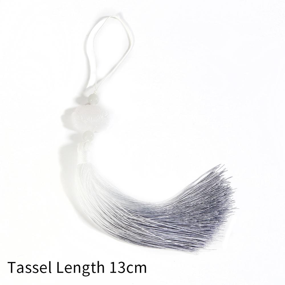 1pc 13cm lotus geleidelijke variatie kwastjes voor doe-het-zelf gordijn ophanging kledinghanger tas huisdecoratie naai-accessoire: Grijs