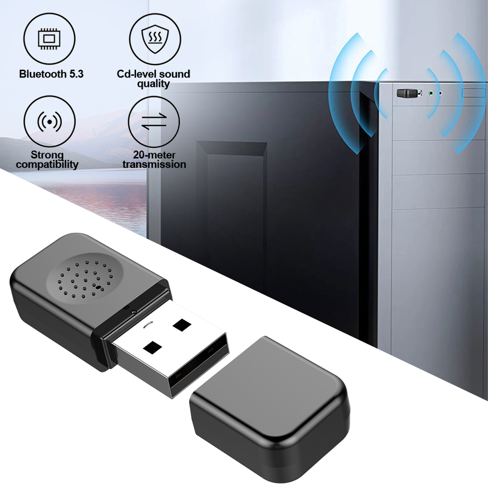 Auto Bluetooth-adapter om computer USB-module Desktop Host-zender 5.3 Driver Sluit draadloze hoofdtelefoon aan