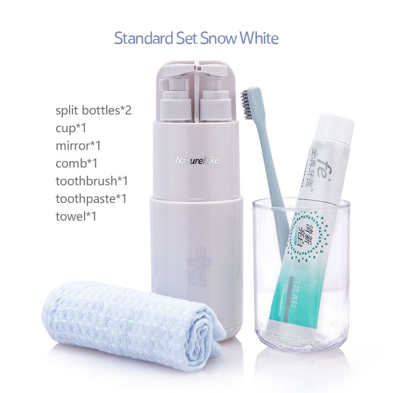 Naturetrekking voyage Portable lavage tasse artefact hors de la différence sac de stockage en bouteille voyage vêtements ensemble de soin NH19LY011: white-8