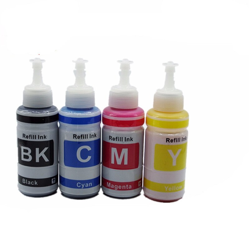 Dye ink OEM 4 color Refill Ink Kit 70ml for-Epson L100 L110 L200 L210 L300 L355 L120 L130 L1300 L220 L310 L365 L455 L550 L565: 1SET 4X70ML