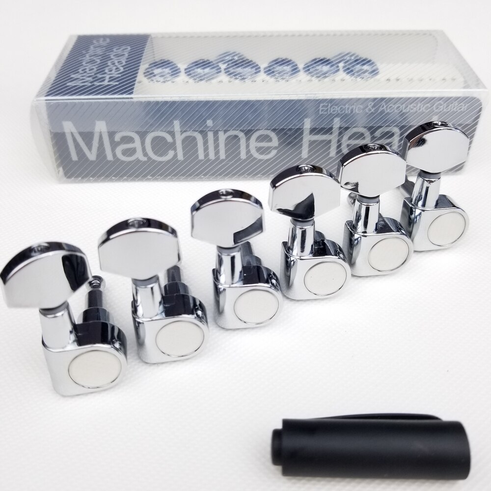 Chromen elektrische gitaar stemmechanieken zonder schroeven zilveren stempennen j -802 gemaakt in korea (met verpakking)