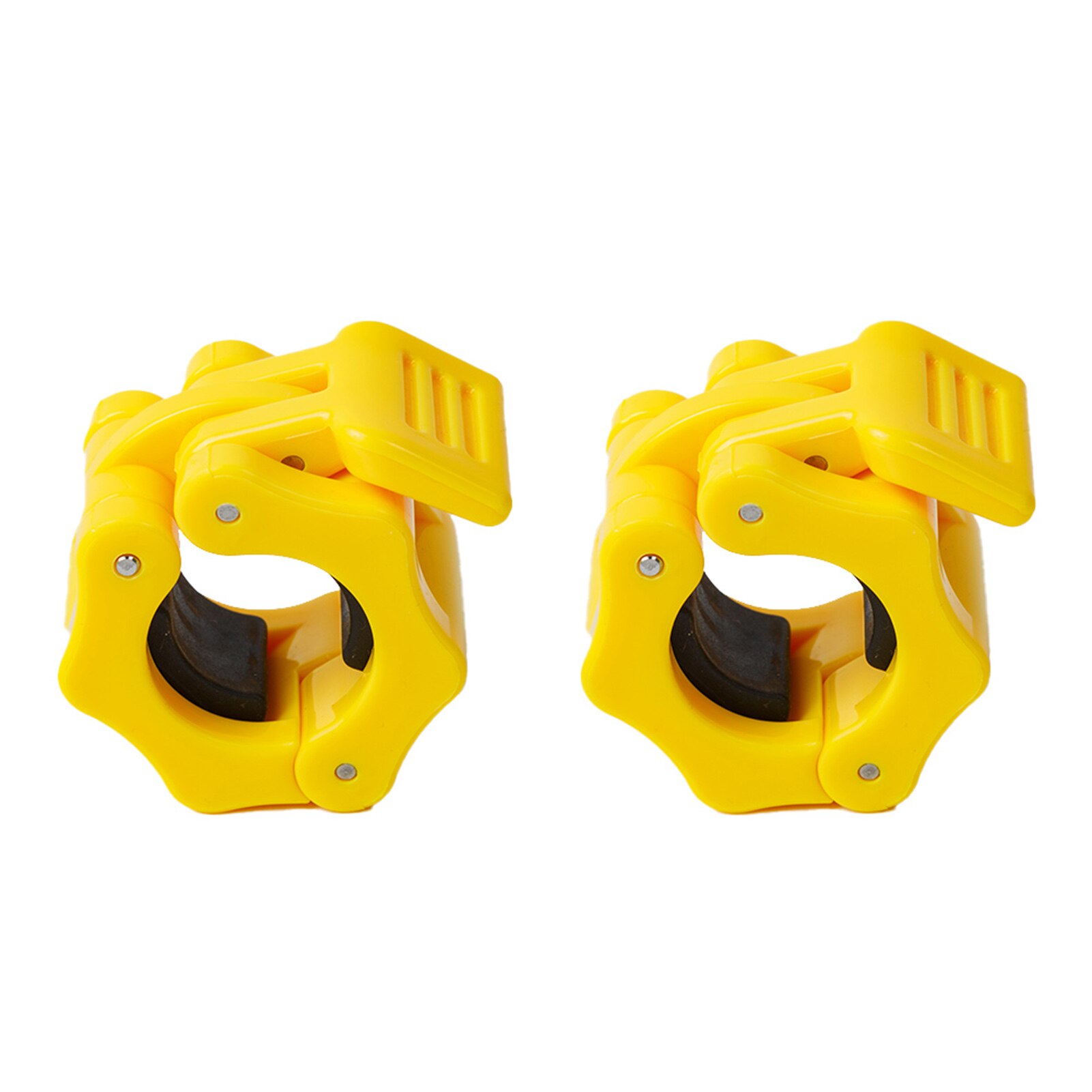 2 stücke Hantel Schellen Schnellverschluss 1 Zoll Durchmesser Standard Bar Gewicht Platten Kragen Clips Gewichtheben Fitness Ausbildung: Gelb
