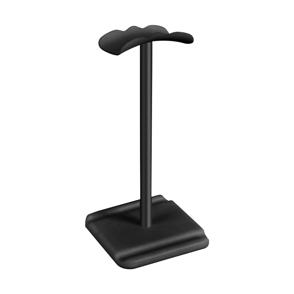 Universele hoofdtelefoonstandaard Rack Space Desktop Organizer Oortelefoonhouder Hanger Headset Stand Ondersteuning met mobiele telefoon en tablet Stan: Black