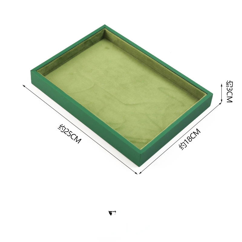 Bandeja de joyería de lujo para pulsera, accesorios de exhibición de anillos, organizador de joyas, soporte de funda de collar de cuero de pelusa, Show de tienda de joyas