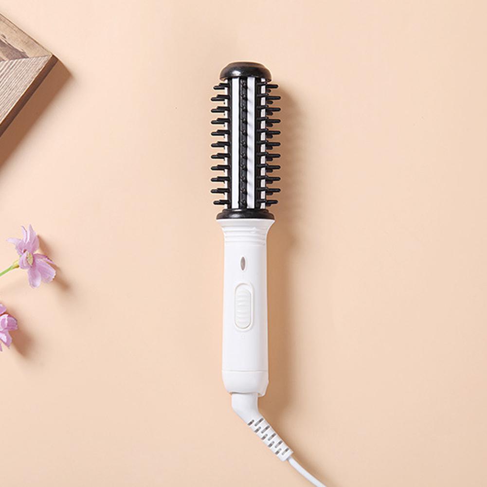Double Use Dry Wet Hair Styler Curling Irons Dryers Travel Brush Hairdressing Tools Small Power for Salon U.S. Regulations: Black white