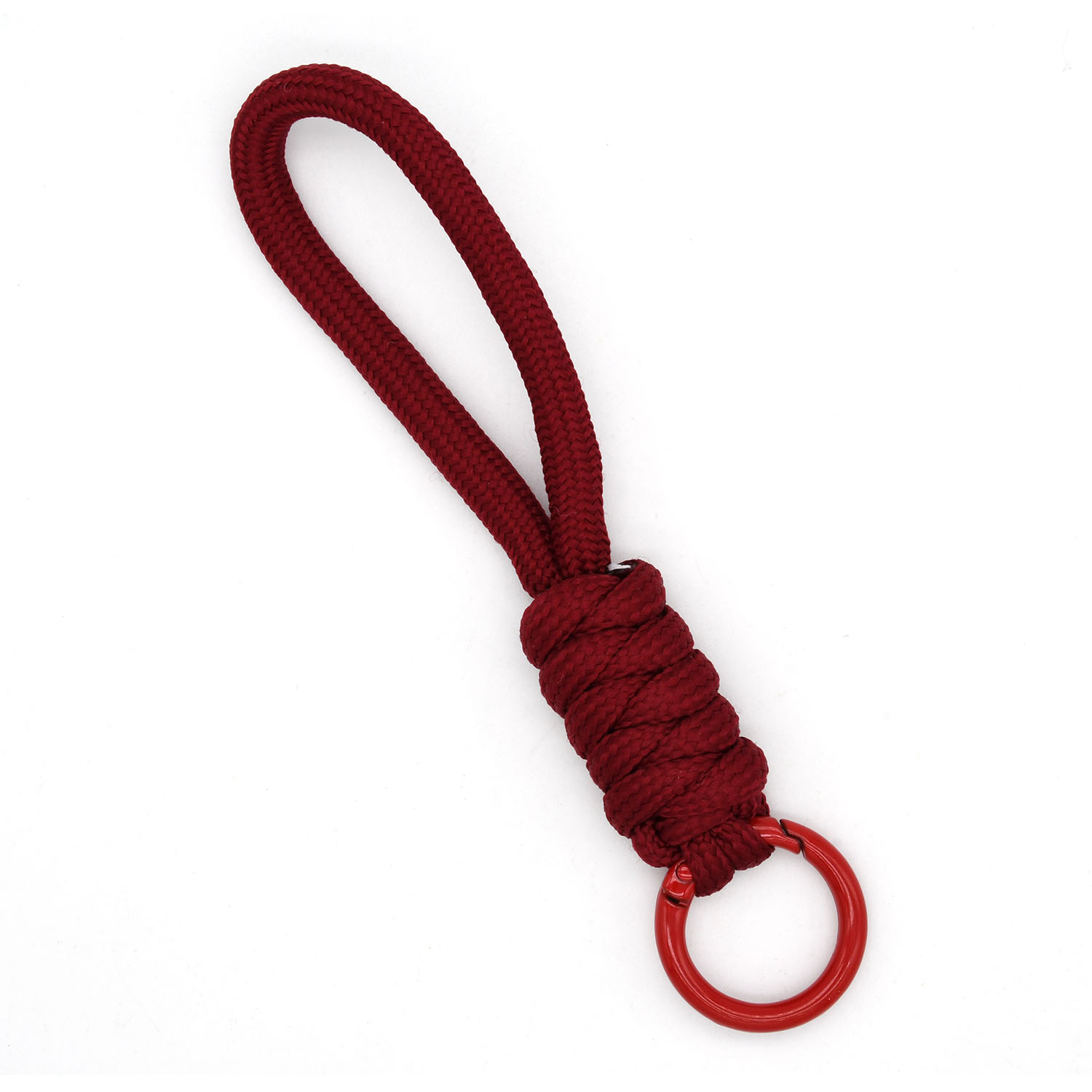 LLavero de cordón trenzado para funda de teléfono para mujer, correa de cuerda con nudo antipérdida, llaveros de coche, accesorios DIY, llavero de: Oro / Negro