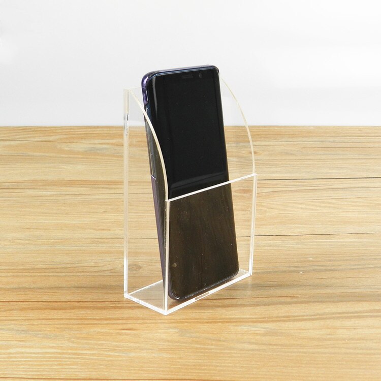 Office Wall Mounted Transparent Organizer Acrylic Remote Control Desk Organizer Holder Storage Box: A1