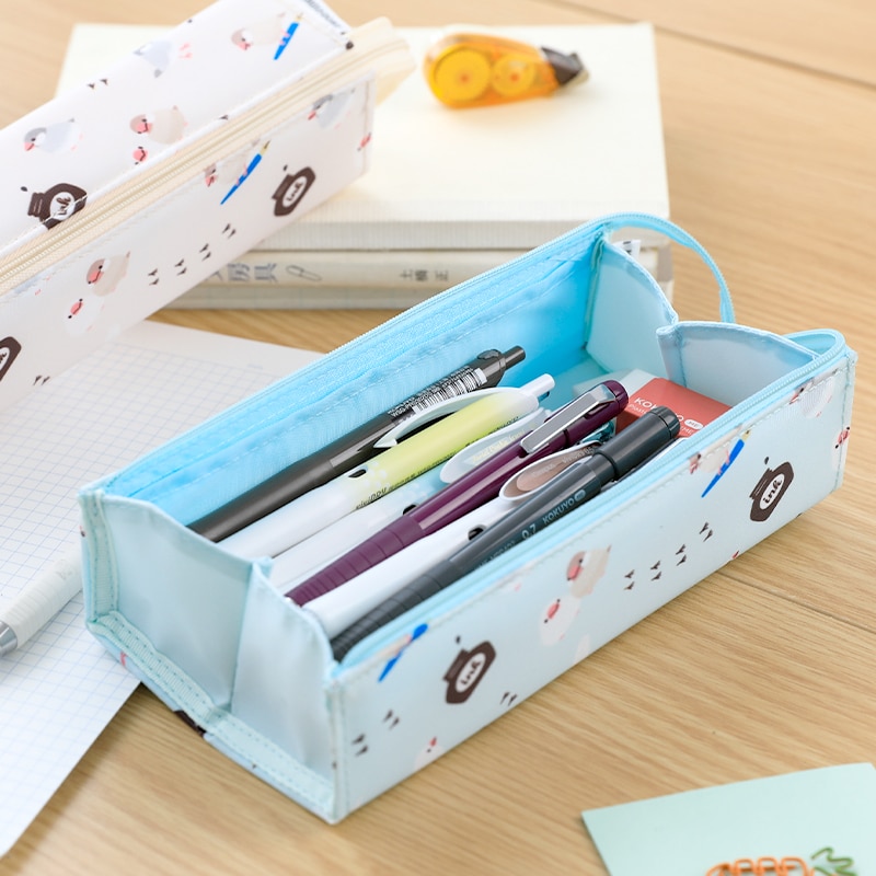 Estuche de lápices japonés Kokuyo para estudiantes pequeños y frescos con diseños limitados, gran capacidad, Folio Simple, bolsa de papelería japonesa