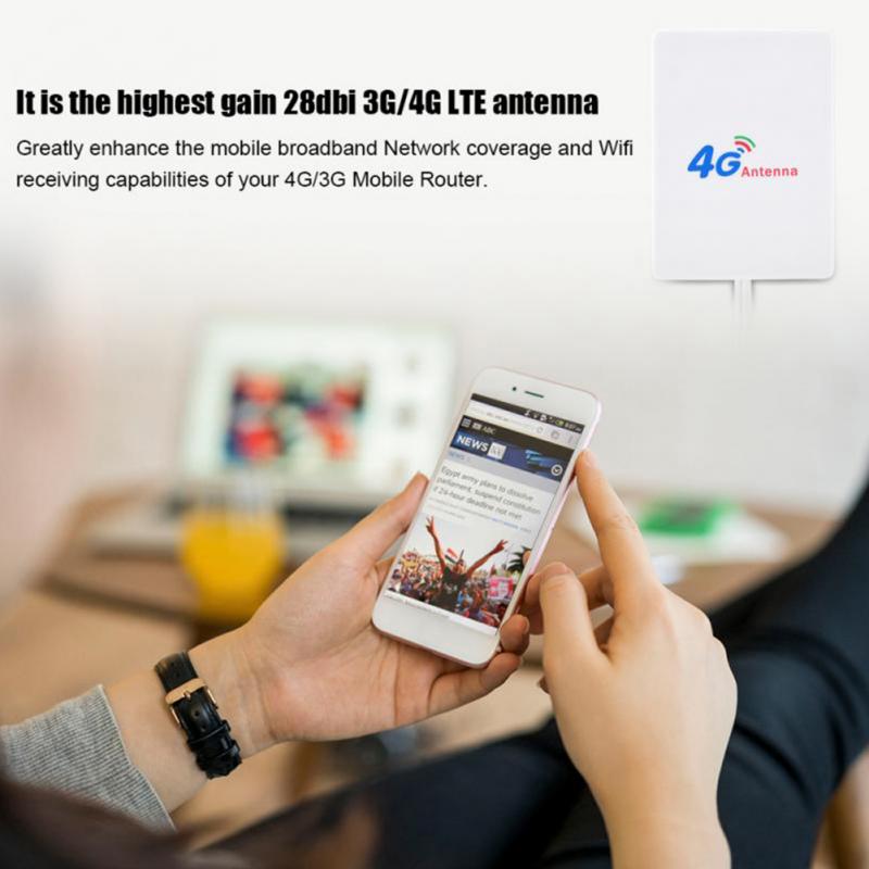TS-9 Signaal Versterker 28DBI 4G 3G Externe Dubbele Sma Wit Mobiele Router Breedband Kabel Verticale Wifi Connector Lte antenne
