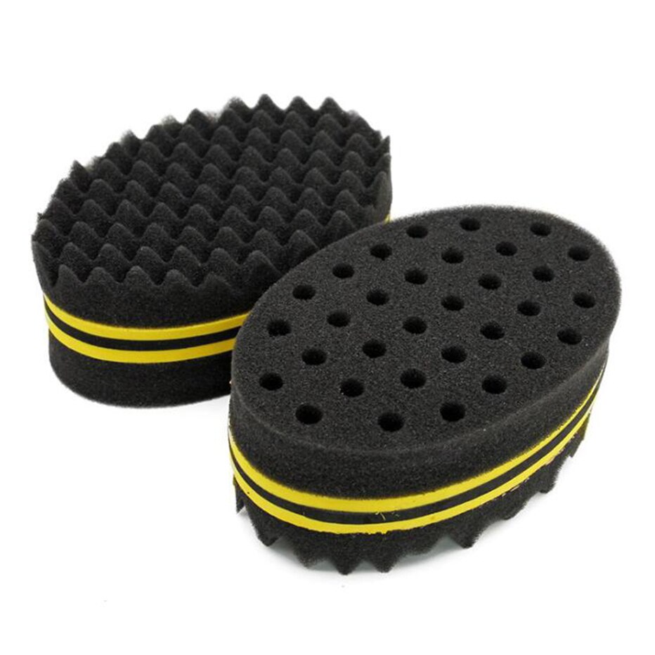 Esponja mágica de fazer cabelo, esponja de dois lados em formato de esponja, trança, torção, estilização de cabelo homens