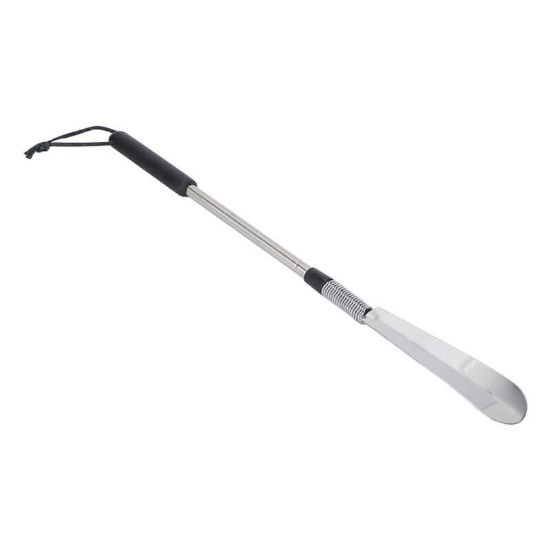 Shoe Helper Stick Convenient Wear Resistant Bendable Stainless Steel Shoehorn Telescopic for Home