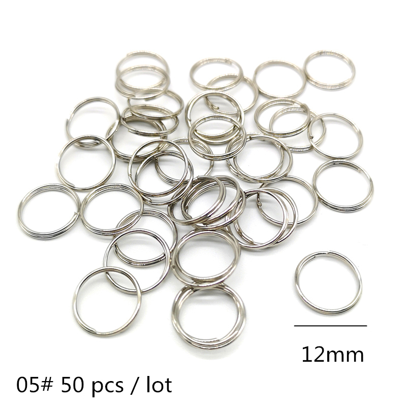 Gepolijste Zilveren Kleur Sleutelhanger Ketting Split Ring Met Korte Ketting Ringen Vrouwen Mannen Diy Kettingen Accessoires # Ys