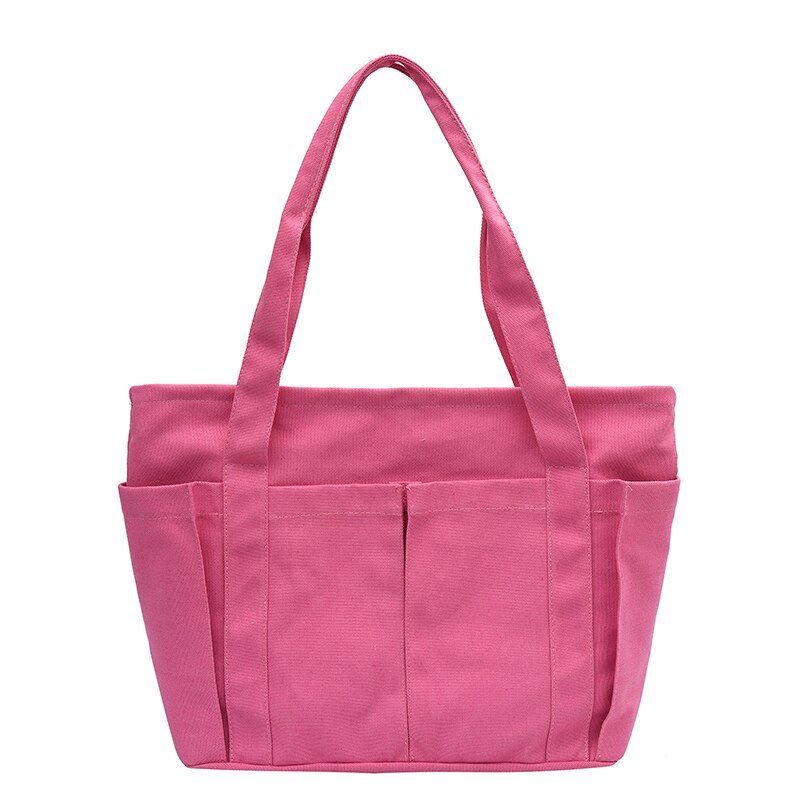 Casual Tassen Vrouwen 2022 Canvas Schoudertas Voor Vrouwen Grote Boodschappentas Portemonnees En Handtassen: pink shoulder bag