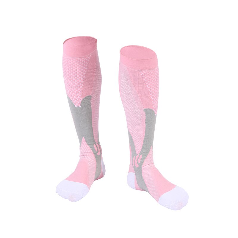 SUPER ELITE Compression Socks Knee High Compression Varixes Stockings For Anti Fatigue Pain Men Women S M L Fit For EU 36-48: Pink / L/XL