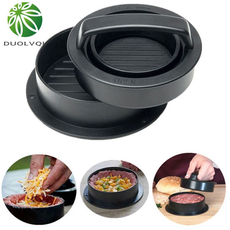 Duolvqi no-Stick prensas para hamburguesas de hamburguesa de prensa de silicona moldes para carne fácil de limpiar la cocina suministros de barra de herramientas de la cocina
