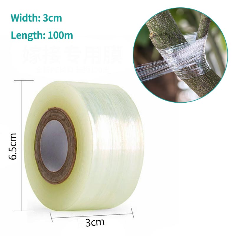 Taśma rolkowa Parafilm przycinanie Strecth szczep przyszczepów bariera florystyczna Pruner Roślina drzewo owocowe Szkółka wilgotność Ogród naprawa Seedle: Brązowy