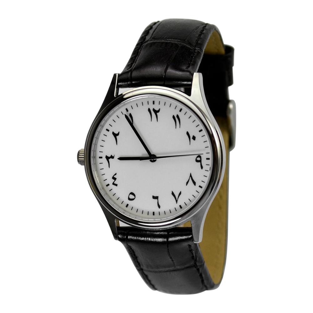 Rückwärts Uhr Arabische Zahlen unisex Freies weltweit Willkommen