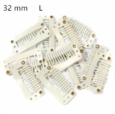 Clips de perruque U 3.2cm 2.7cm, 20 pièces/ensemble, Clips pour Extensions de cheveux naturels/tissage, accessoires de Salon moyen: L  Beige