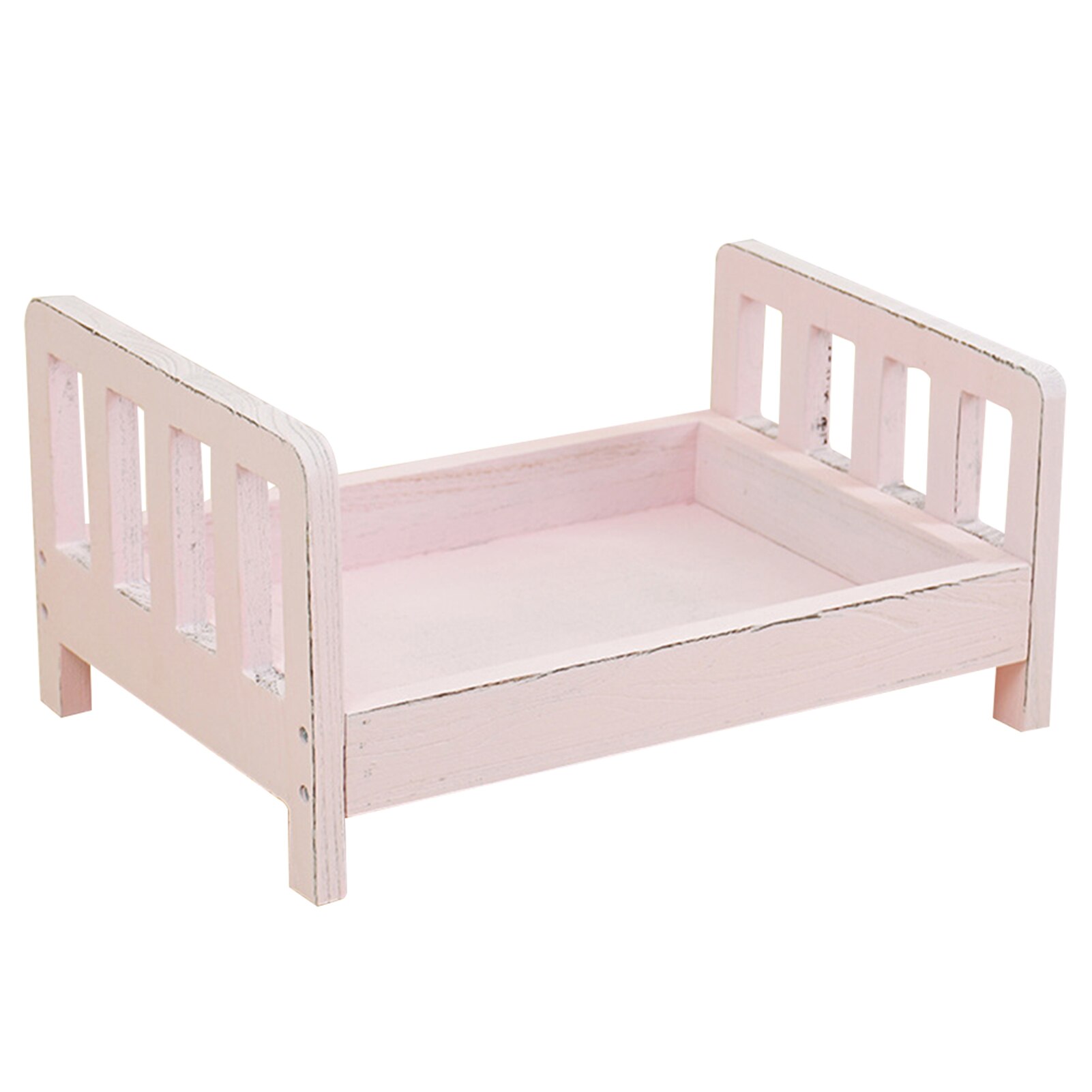Crib Detachable Basket Wood Bed Accessories Photo Shoot Infant Baby Photography Background Studio Props Sofa Posing Newborn: Pink S