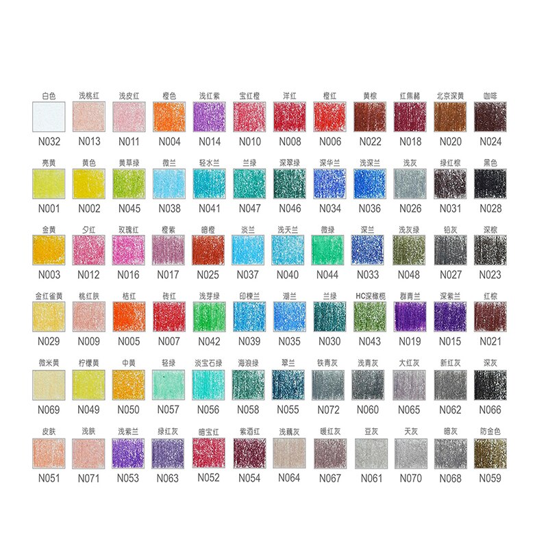 Lápiz de acuarela , 12/24/36/48/72/100 colores, lápices de colores suaves solubles en agua para pintar, suministros de arte para estudiantes: 72 oil colors