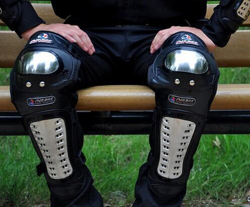 Zwart Motorfiets Motocross Kneepads Fiets Pads Racing ATV Kniebeschermers Beschermende Guards Armor Gear