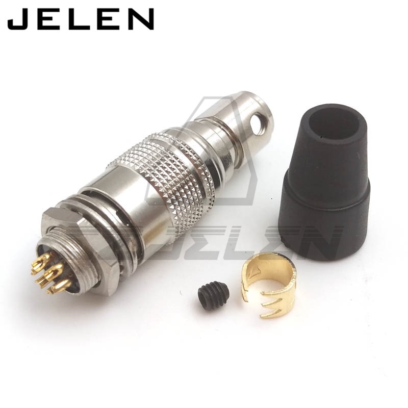 Hirose Connector Plug 6-pin plug (female) and socket (male), HR10A-7P-6s(73) and HR10A-7R-6P, 6pin hirose connector