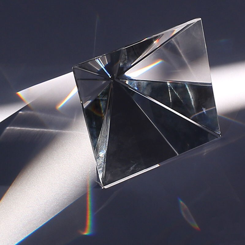 Optisk prisme firkantet pyramide 100mm optisk høyde rektangulær pyramide optisk vitenskapelig eksperimentelle instrumenter student