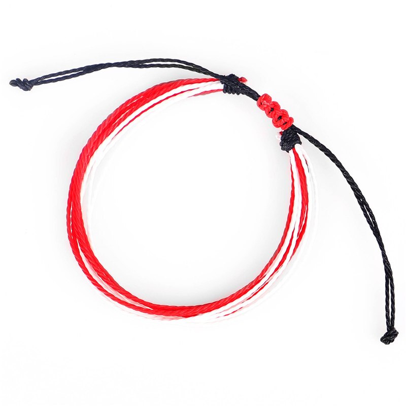 Handgemaakte Wax String Armbanden Kleuren Wit Zwart Rood Blauw Geel Mens Womens Nylon Koord Charm Vriendschap Armband: 3