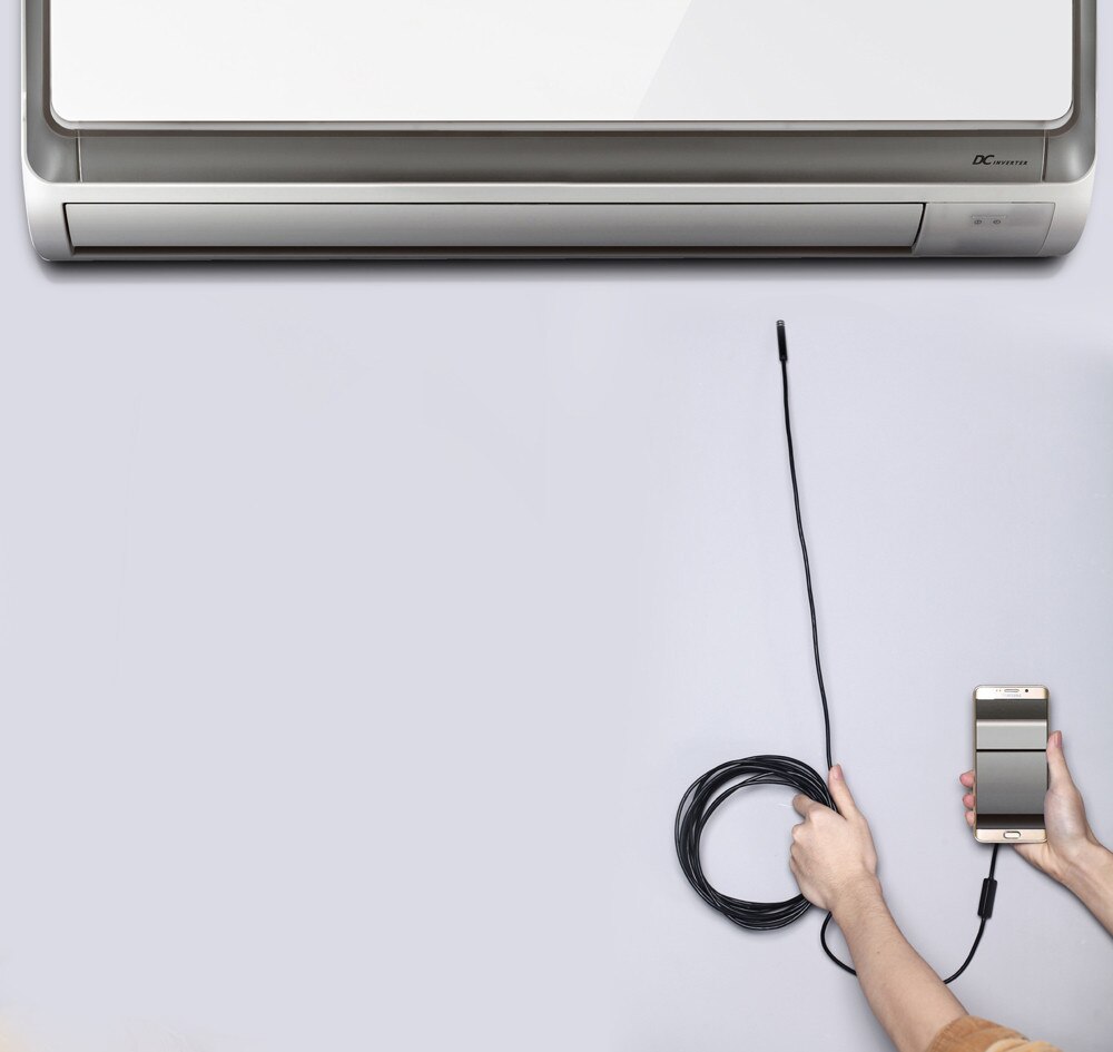 HD 1200 P Wifi Endoskop Kamera 2 m/5 m/10 m Halbstarre Kabel IP68 Wasserdichte Endoskop inspektion Kamera für Android/iOS Telefon: Simi starr Kabel / 5 Mt