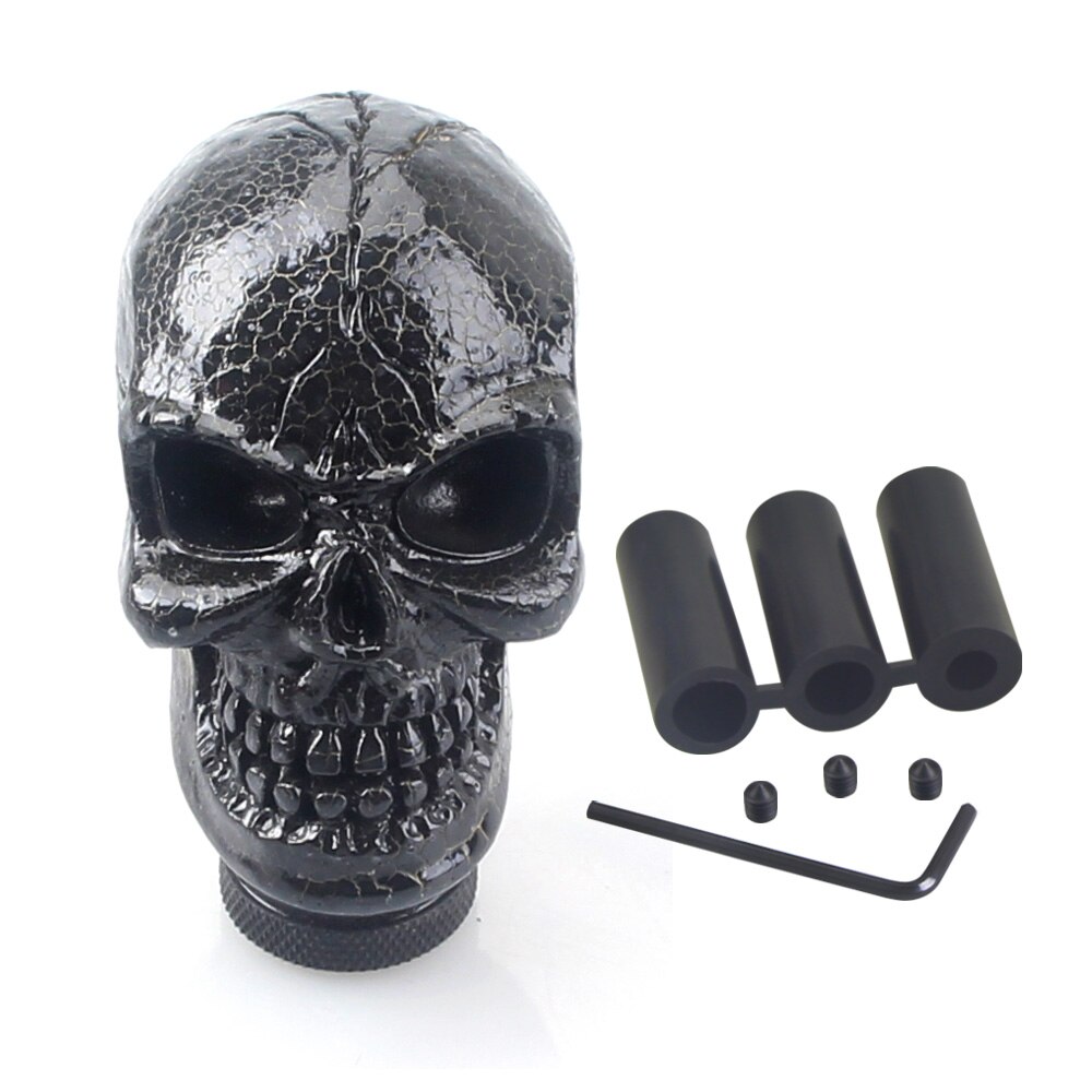 Czaszka gałka zmiany biegów instrukcja obsługi samochodu dźwignia zmiany biegów dźwignia zmiany biegów automatyczny części dekoracyjne pokrętło zmiany biegów: czarny