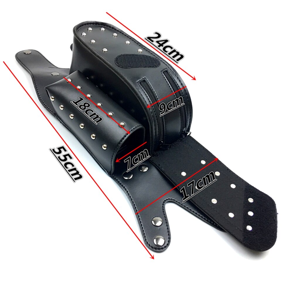 Zwarte crash bar tas + waterfleshouder voor harley touring electra road street glide flh fltr flhr met zadeltasbeschermer