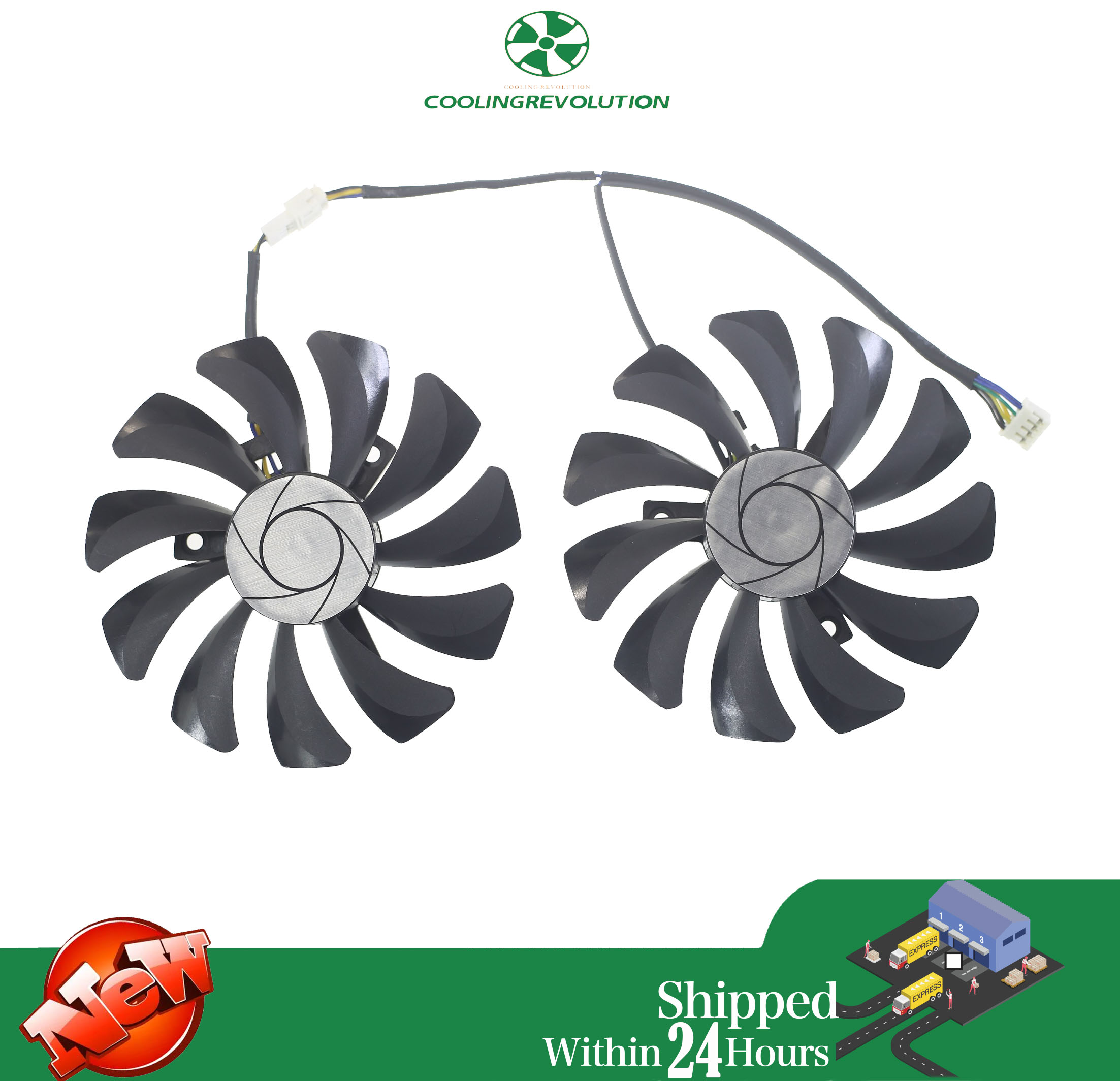 2pcs/set P106 GTX 1060 GPU VGA cooler For MSI GeForce GTX1060 GTX-1060-6GT-OC INNO3D GTX 1060 6GB video Graphics Card cooling