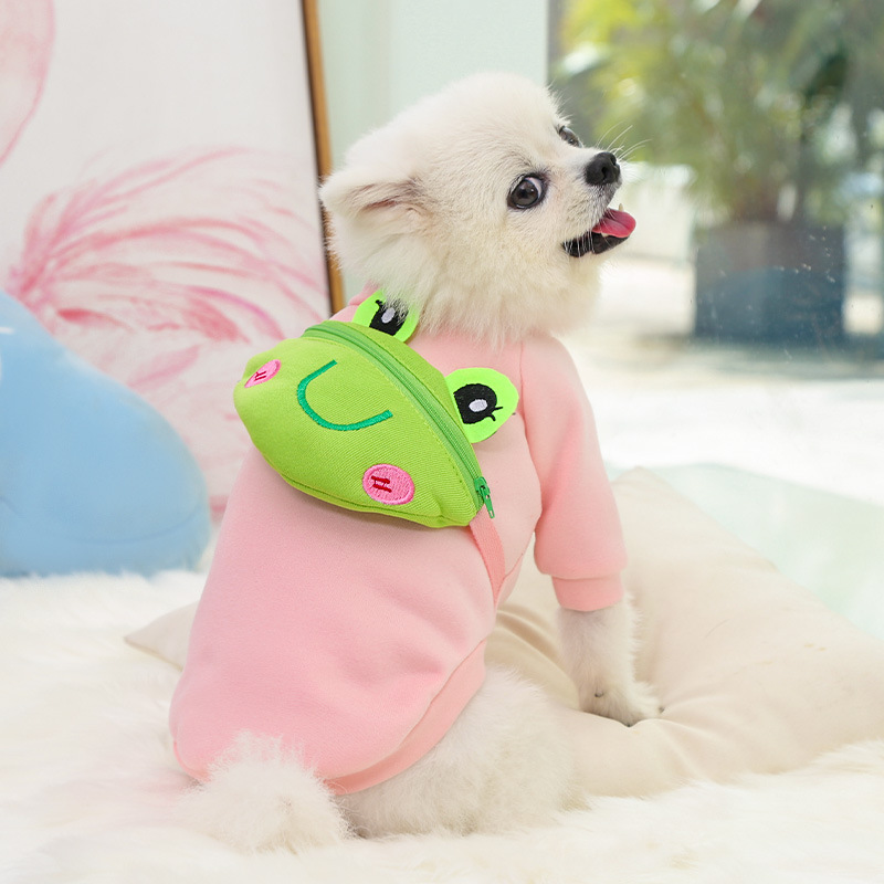 Vestiti per cani Autunno Inverno Felpe con cappuccio per cani da compagnia Carlino Bulldog francese Chihuahua Vestiti Cucciolo di cane Costume Vestiti per animali domestici Felpa con imbracatura: S / YELLOW