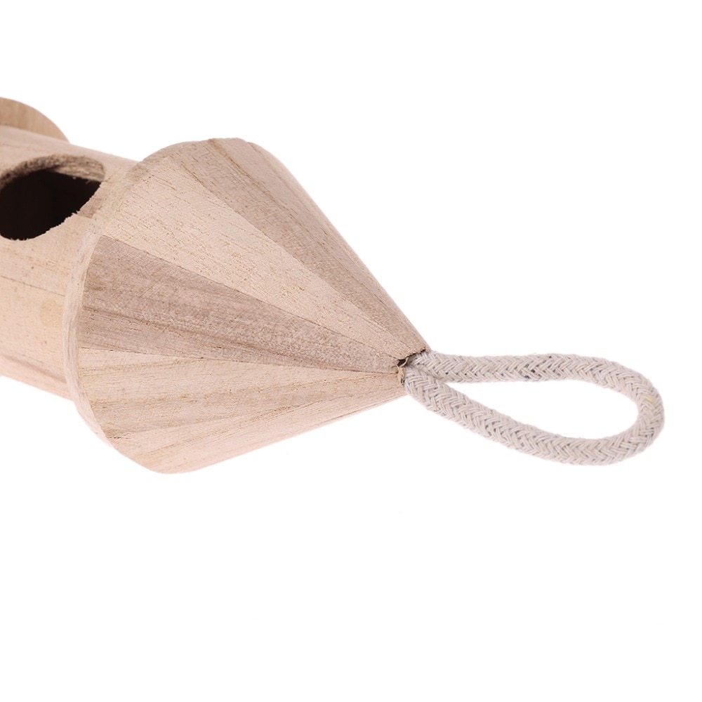 Natural Wood Bird House Hanging Nest Box Outdoor Garden Home Bird Cage--001