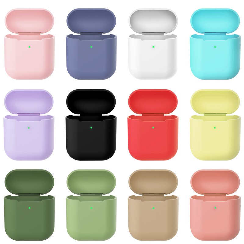 Soft Silicone Cases For Apple Airpods 1/2 Protective Bluetooth Wireless Earphone Cover For Apple Air Pods Charging Box Bags