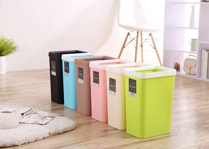 Lata de lixo do banheiro cesta de poeira de vedação automática inteligente com tampa de plástico papel higiénico lixo mão à prova dwaterproof água