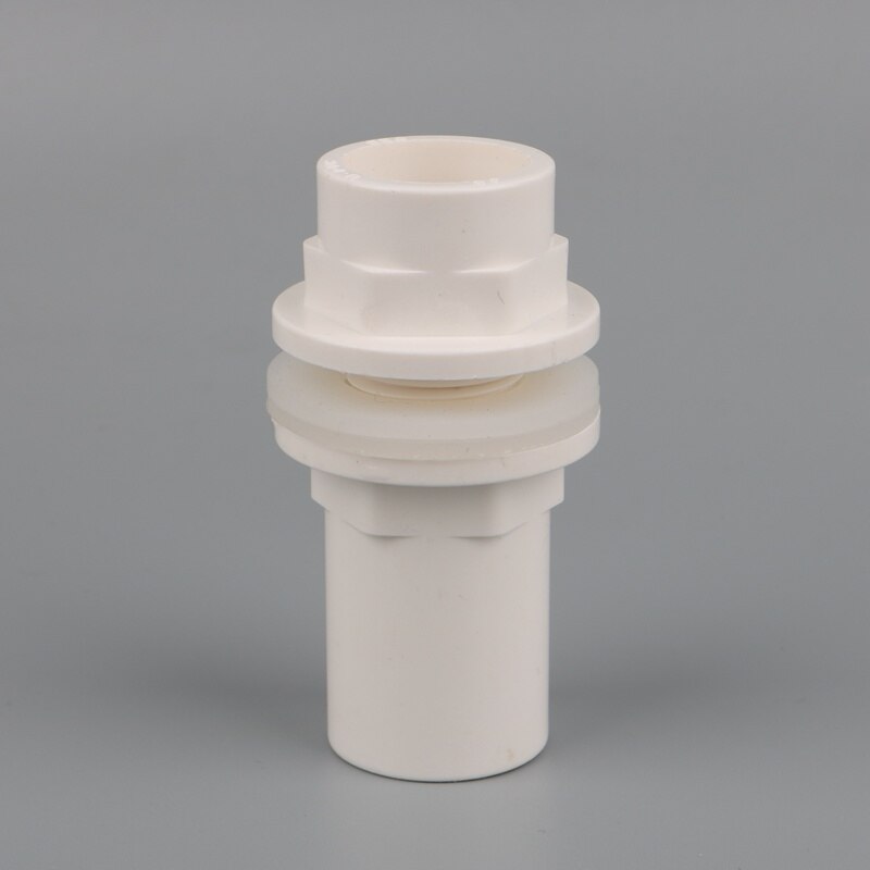 1pc UP-CLOUD PVC ID 20mm Connector Fish Tank Drain Pipe Accessories Aquarium Water Pipe Fittings Water Tank 1/2 inch Joint: white