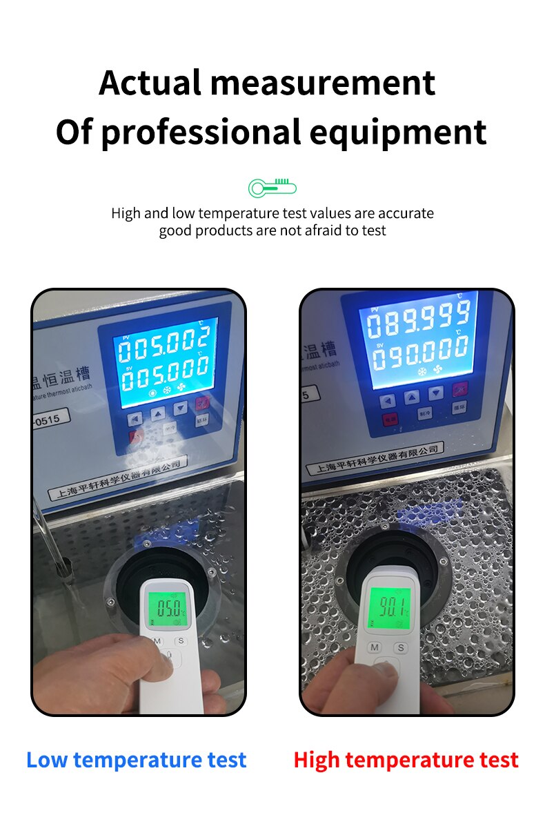 Contactloze infrarood thermometer met 3 kleuren lcd-achtergrondverlichting voor menselijke baby's en volwassenen, infrarood digitale thermometer