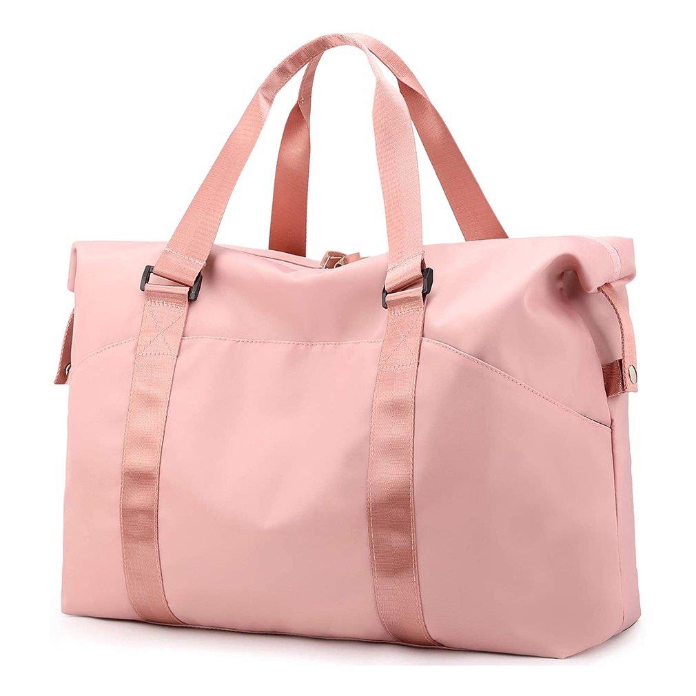 Travel Bag Short Tour Weekend Sports Gym Duffel Bag Waterproof Large Capacity Suitcase Luggage Shoulder Bag With Shoes Warehouse: pink