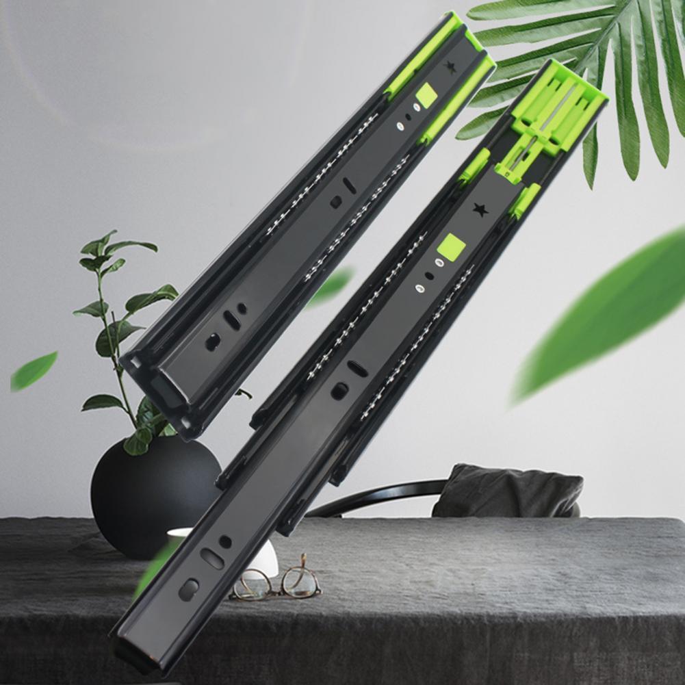 25-40cm Heavy-duty Drawer Rail Runner Noiseless Full Extension 3 Folds Soft Closing Ball Bearing Drawer Slide Runner for Cabinet