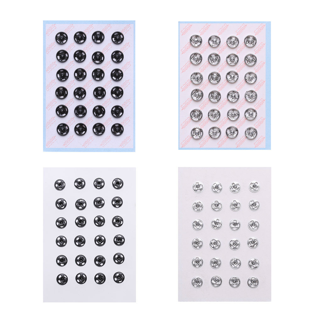 Vêtements de poupée avec Mini boutons de 6mm, 24 pièces, boucles métalliques invisibles, vêtements miniatures, boucle de couture, accessoire de couture