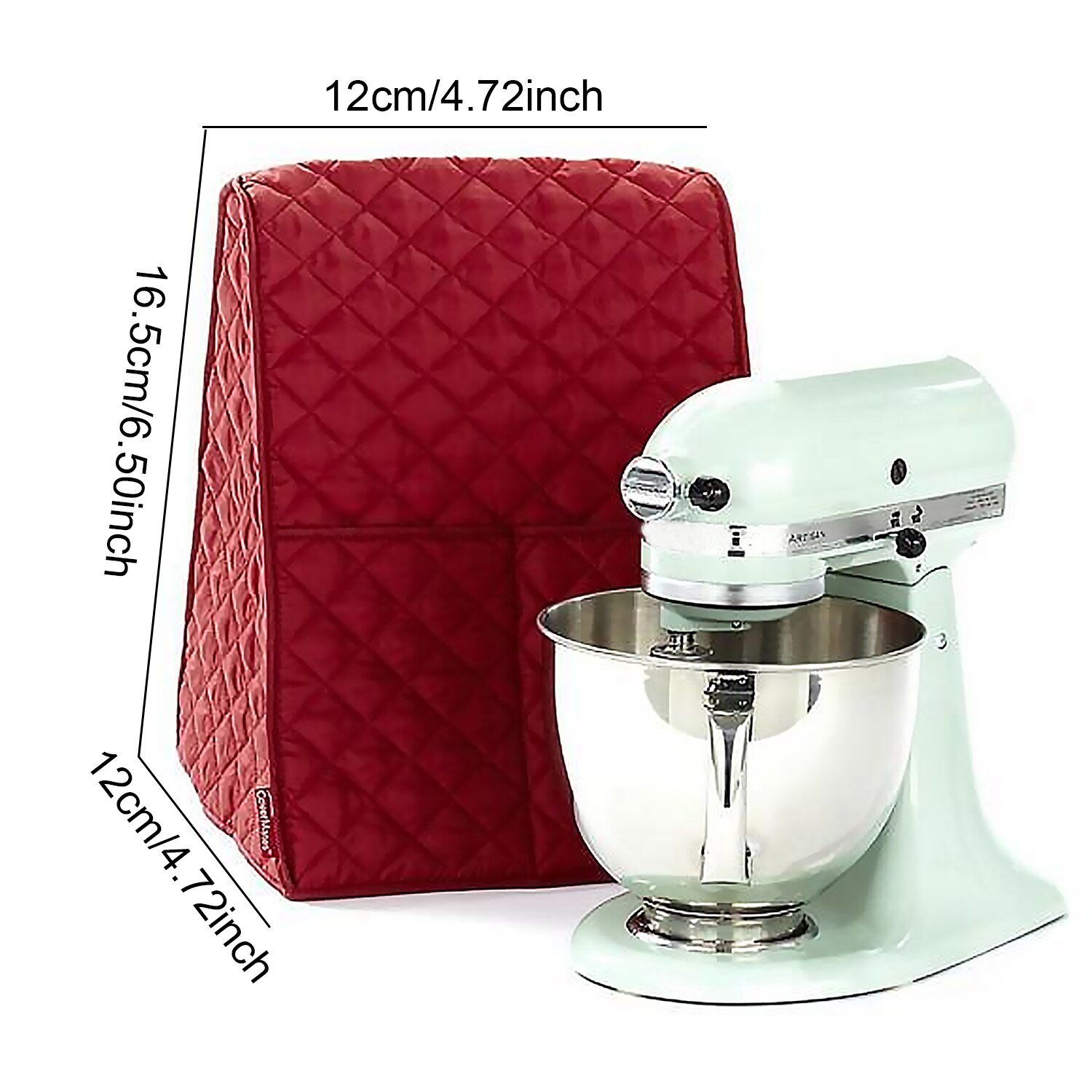Household Dustproof Protective Dust Cover Clean with 2 Front Pockets for Kitchenaid Stand Mixer Home Apartment Restaurant Office
