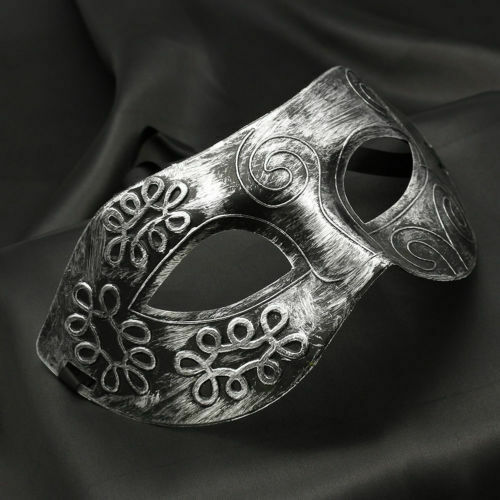 Mooie Mannen Gepolijst Antieke Party Maskers Mode Zilver/Goud Venetiaanse Mardi Gras Party Ball masker: Zilver
