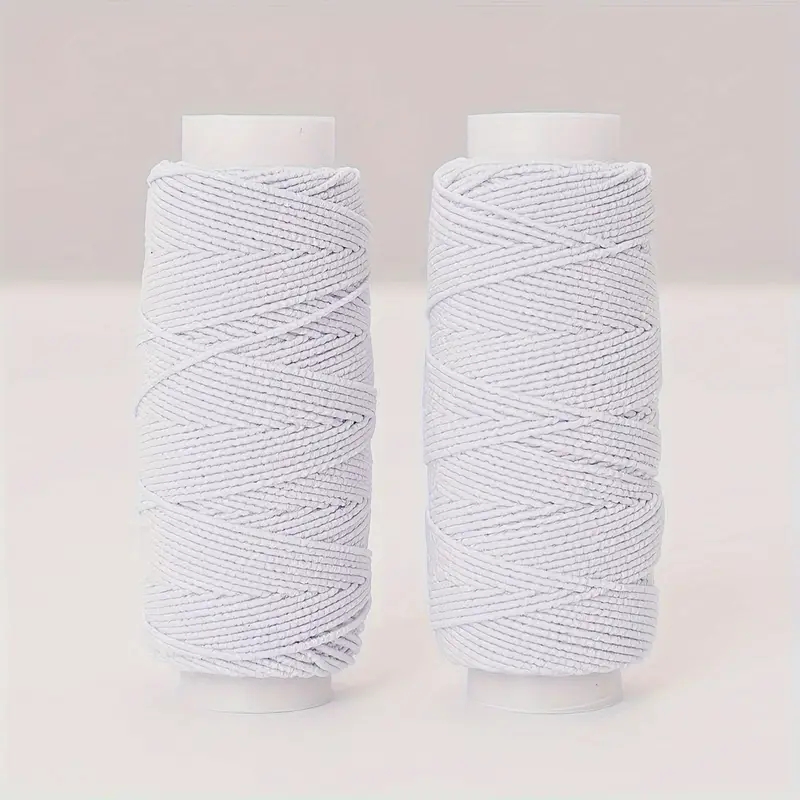 2pcs Colorful Elastic Thread Sewing Machine Bottom Line Elastic Thread Polyester Fine High Elastic Thread Color Rubber Band: Brown