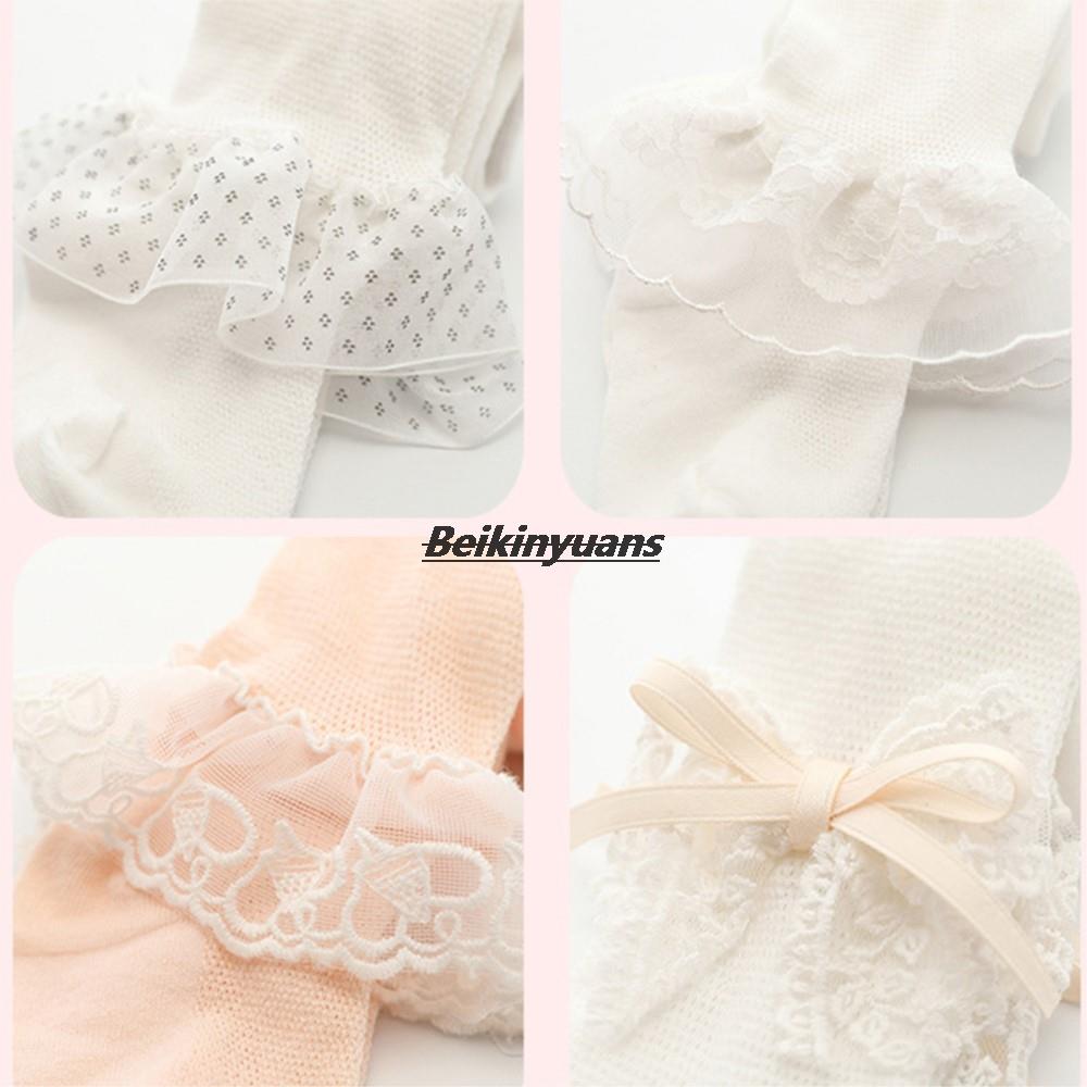 Baby Tights Infant Girl Newborn Kids Pantyhose Lace Bow Flower Hosiery Baby Stockings Summer Mesh Toddler Baby Girl Tights
