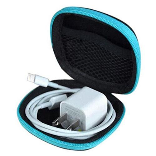 Vierkante Draagbare Case Voor Case Hoofdtelefoon Mini Ritssluiting Ronde Opslag Hard Bag Headset Doos Voor Oortelefoon Geval Sd Tf Kaarten