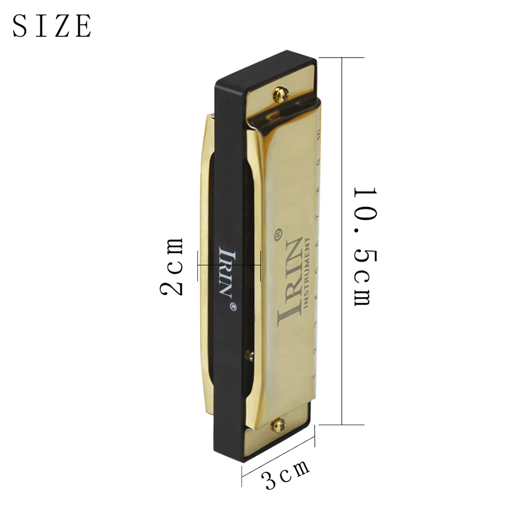 M mbat 10 hull 20 -toners g-tone bluesmunnspill abs-boks nybegynner musikkelsker treblåseinstrument munnspill med etui